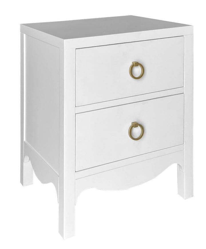 Kilkenny 2-Drawer White Bedside Table