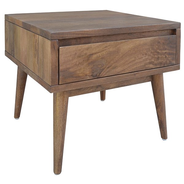Dark Timber Retro Wooden Side Table