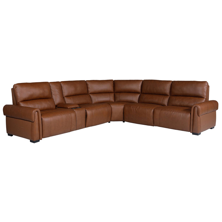 Krishna 5 Seater Cowhide Leather Recliner Sofa