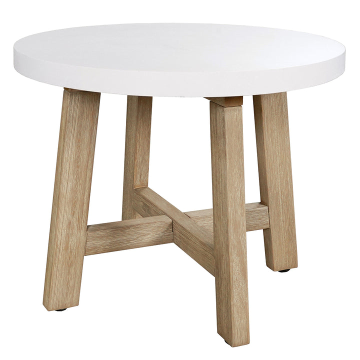 Kuhl 3 Piece Rope & Eucalyptus Timber Outdoor Chair Set - Whitewash