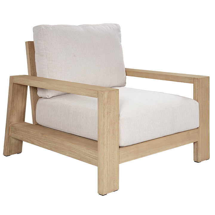 Kuhl Eucalyptus Timber Outdoor Armchair - Whitewash