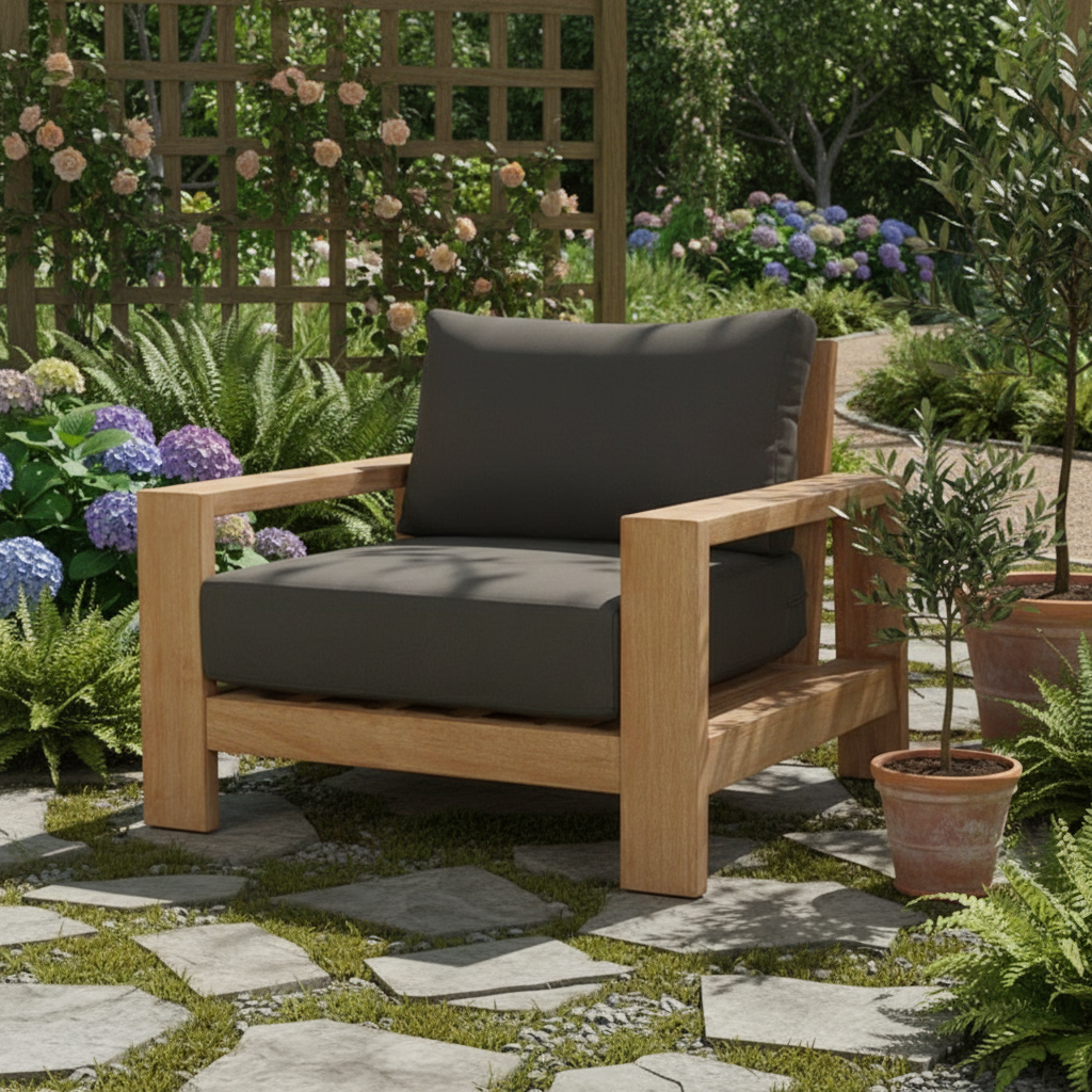 Kuhl Eucalyptus Timber Outdoor Armchair