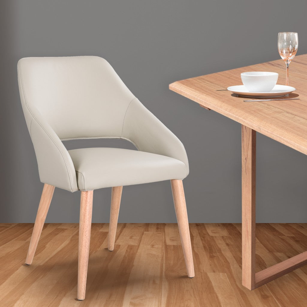 Kyle Leather Dining Chair - Wheat