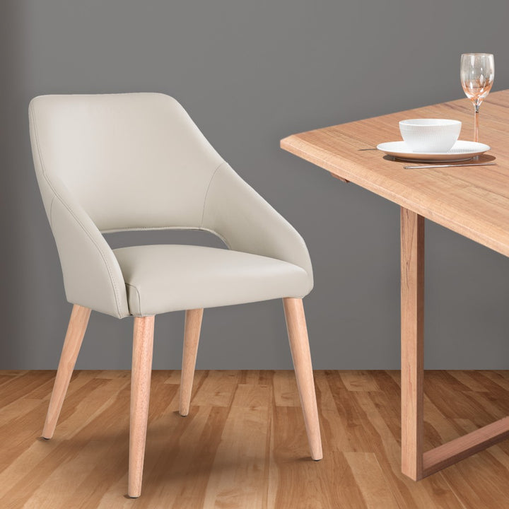 Kyle Leather Dining Chair - Wheat