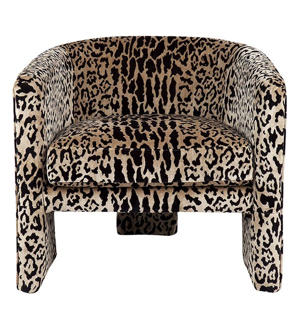 Kylie Arm Chair - Leopard Chenille