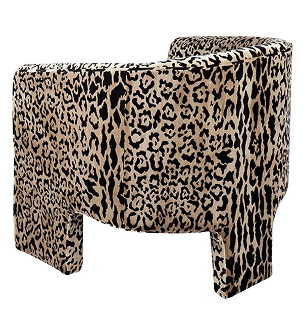 Kylie Arm Chair - Leopard Chenille