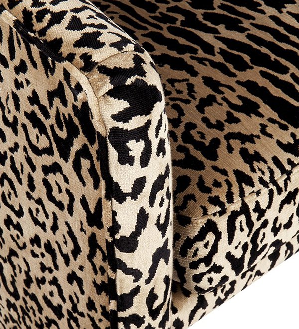 Kylie Arm Chair - Leopard Chenille