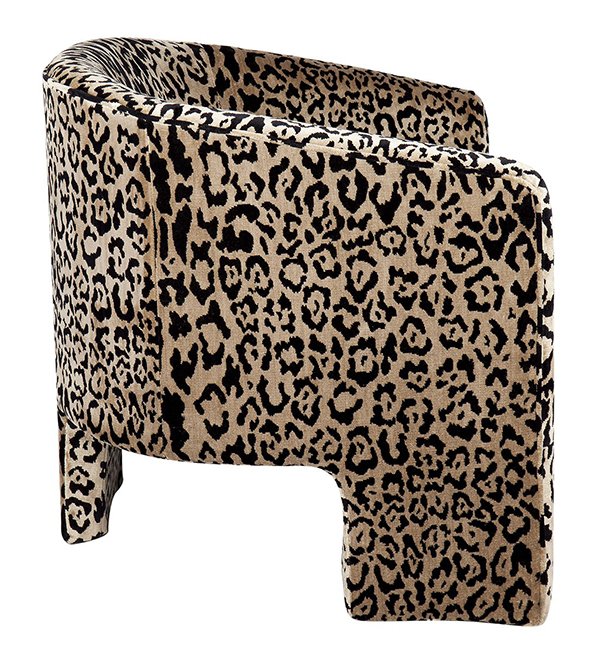 Kylie Arm Chair - Leopard Chenille