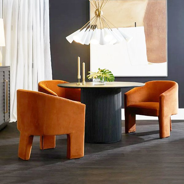 Kylie Dining Chair - Caramel Velvet