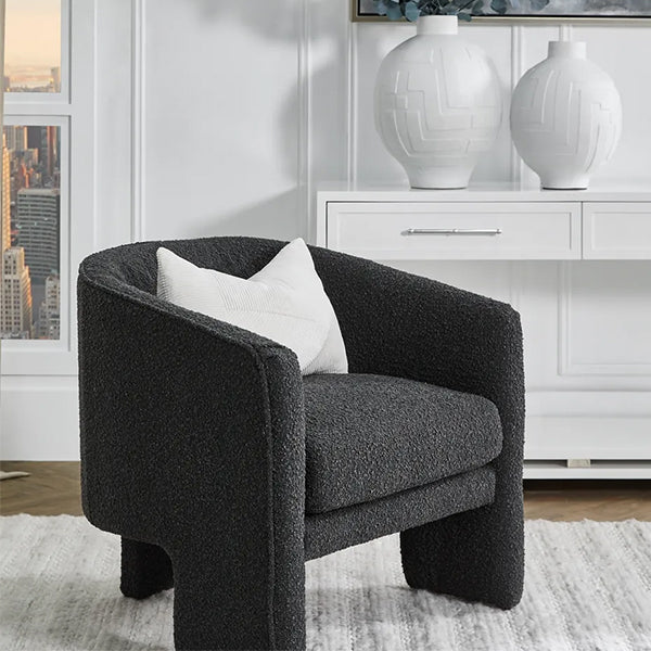 Kylie Arm Chair - Black Onyx Boucle