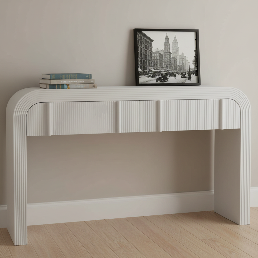 Savero 1.4m Console Table - White