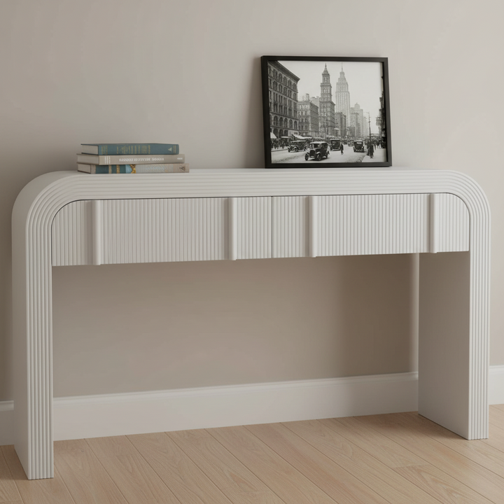 Savero 1.4m Console Table - White