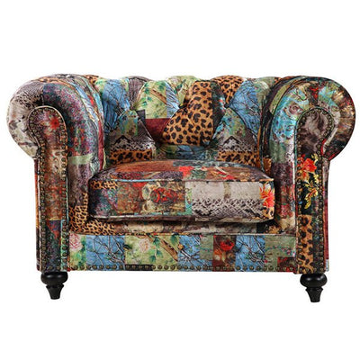 Landon Chesterfield Armchair - Patchwork