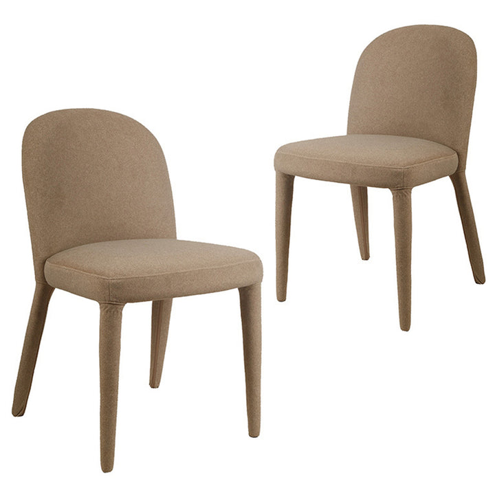 Larish Mohair Wool-Blend Dining Chairs (Set of 2) - Linen