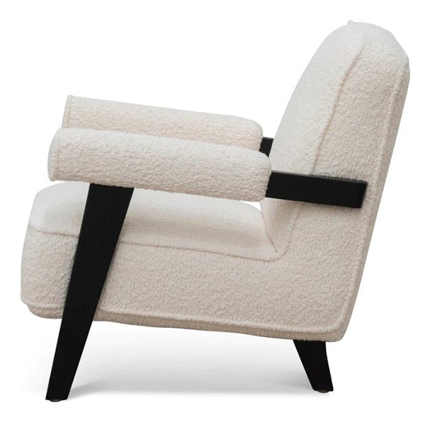 Latasha Armchair - Ivory White Boucle