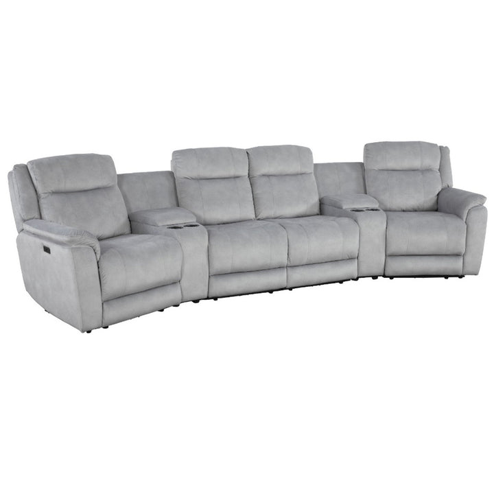 Leandro 4 Seater Home Theatre - Light Grey
