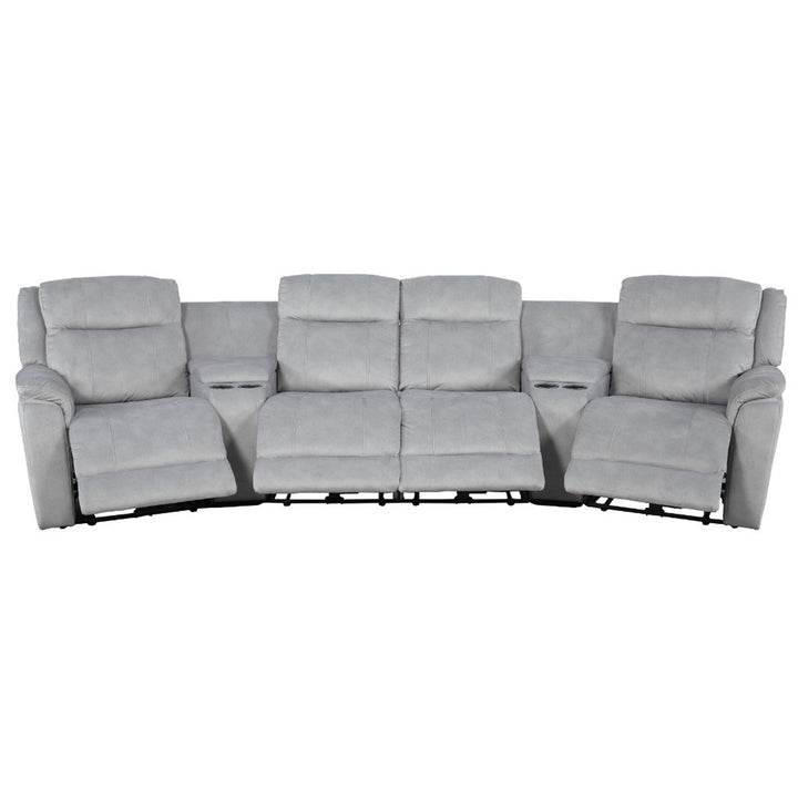 Leandro 4 Seater Home Theatre - Light Grey