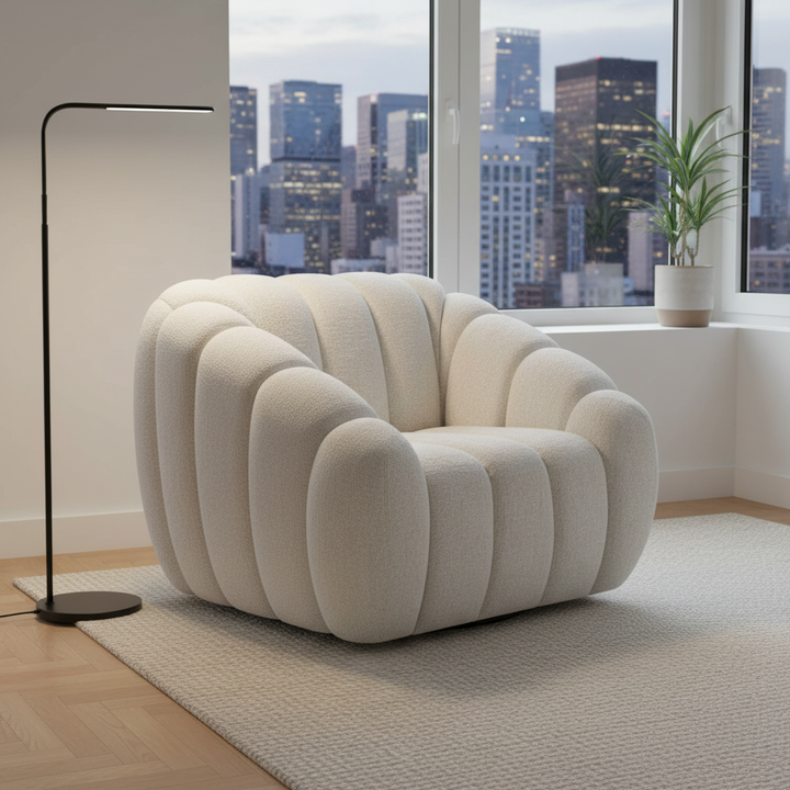Leia Single Seater Swivel Fabric Sofa