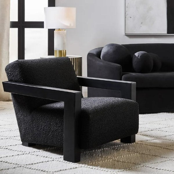 Lennon Arm Chair - Black Boucle