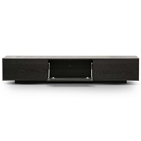 Letty 2.3m Wooden Entertainment Unit - Full Black