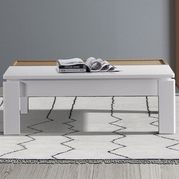 Levesque Coffee Table - Natural & White