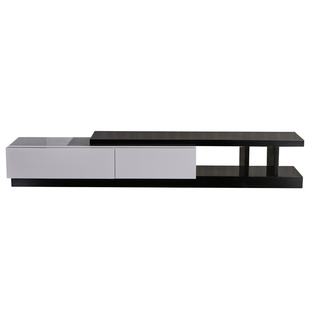 Levesque 240cm TV Unit - White + Black