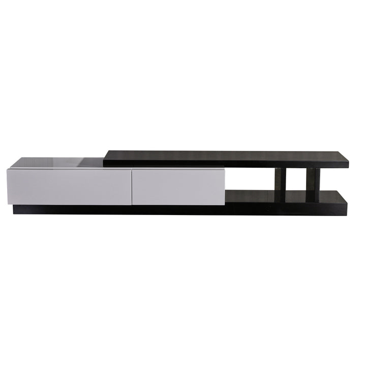 Levesque 240cm TV Unit - White + Black