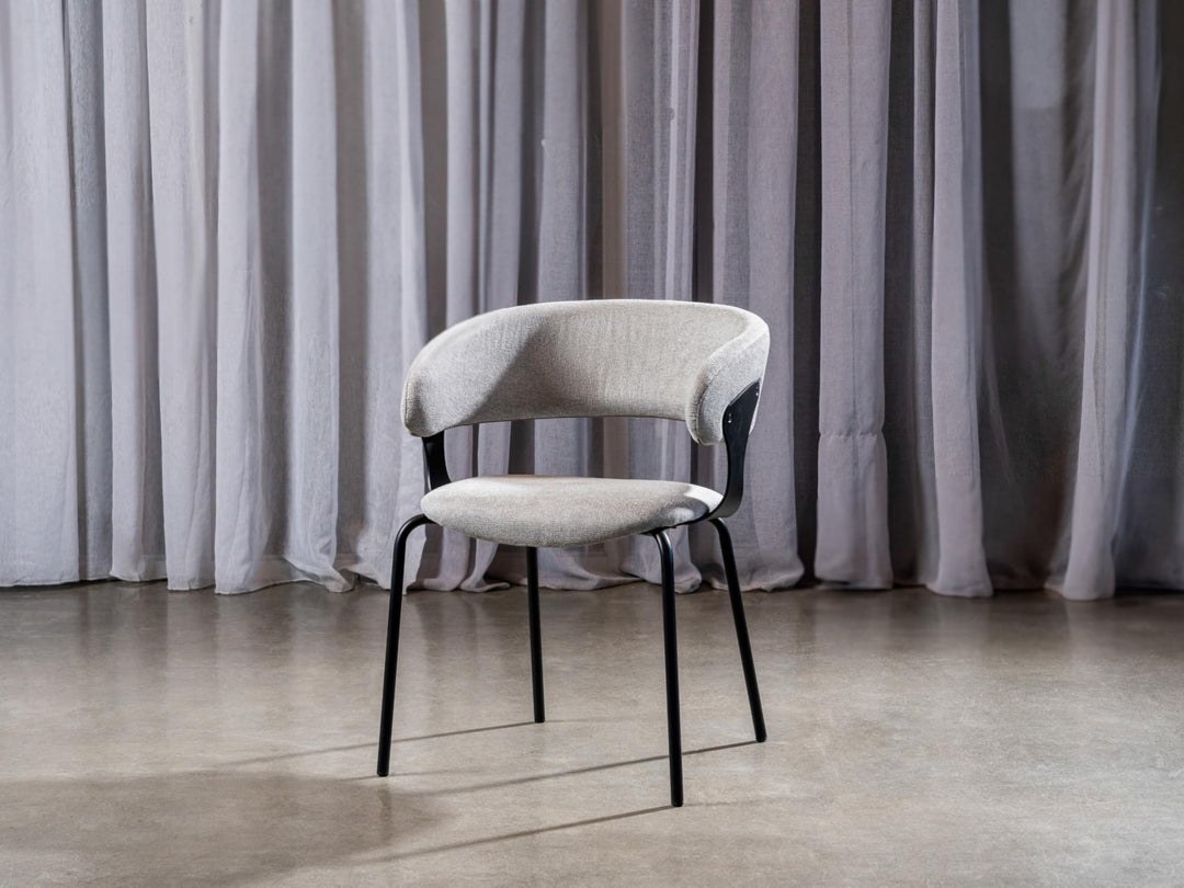 Levin Chenille Dining Chairs (Set of 2) - Silver Grey