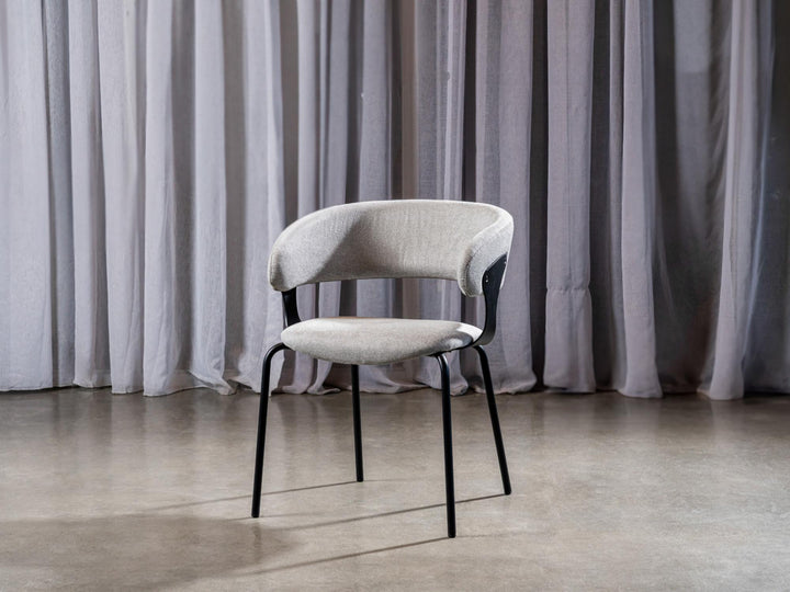 Levin Chenille Dining Chairs (Set of 2) - Silver Grey