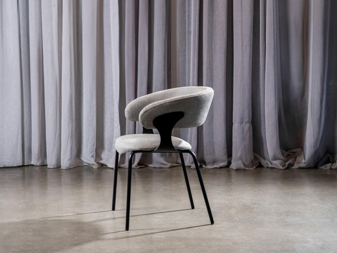 Levin Chenille Dining Chairs (Set of 2) - Silver Grey