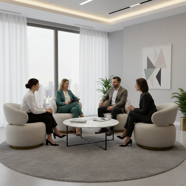 Lewis Upholstered Swivel Accent Chair