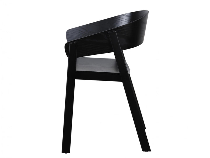 Liam Timber Dining Chair - Black - Set of 2