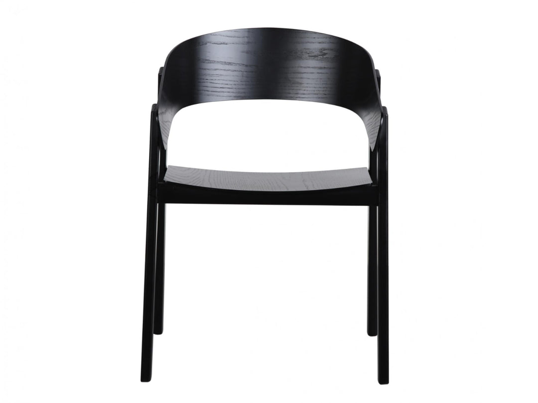 Liam Timber Dining Chair - Black - Set of 2