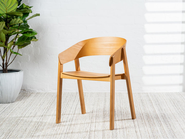 Liam Timber Dining Chair - Natural - Set of 2