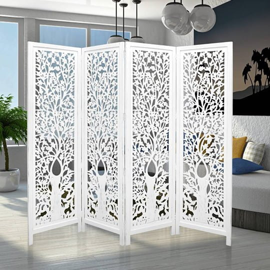 Antique Style Occasionals Room Divider - White