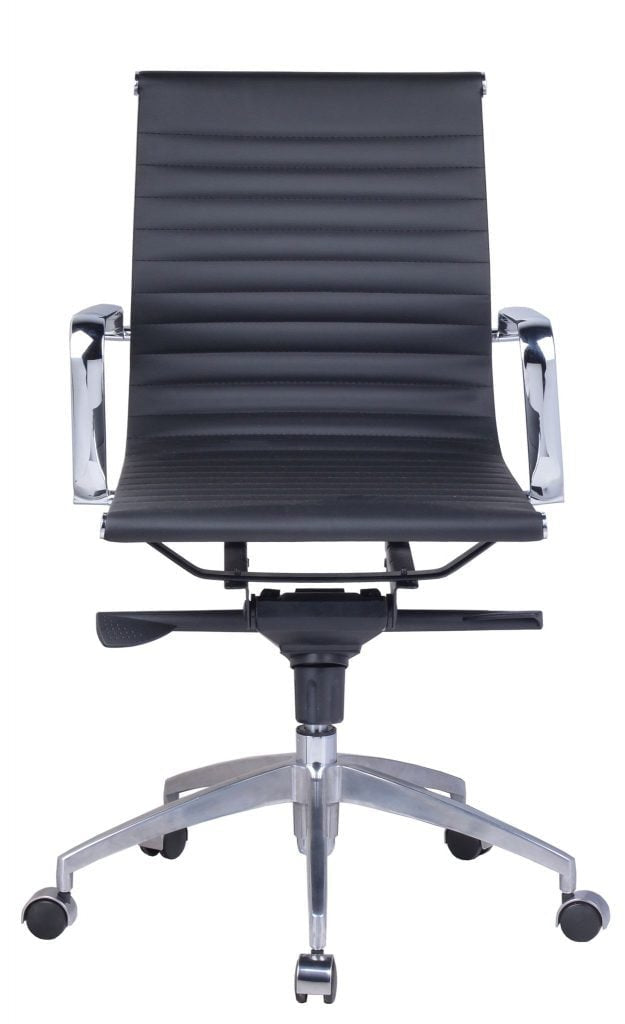 Linus Medium Back Black Faux Leather Executive Chair