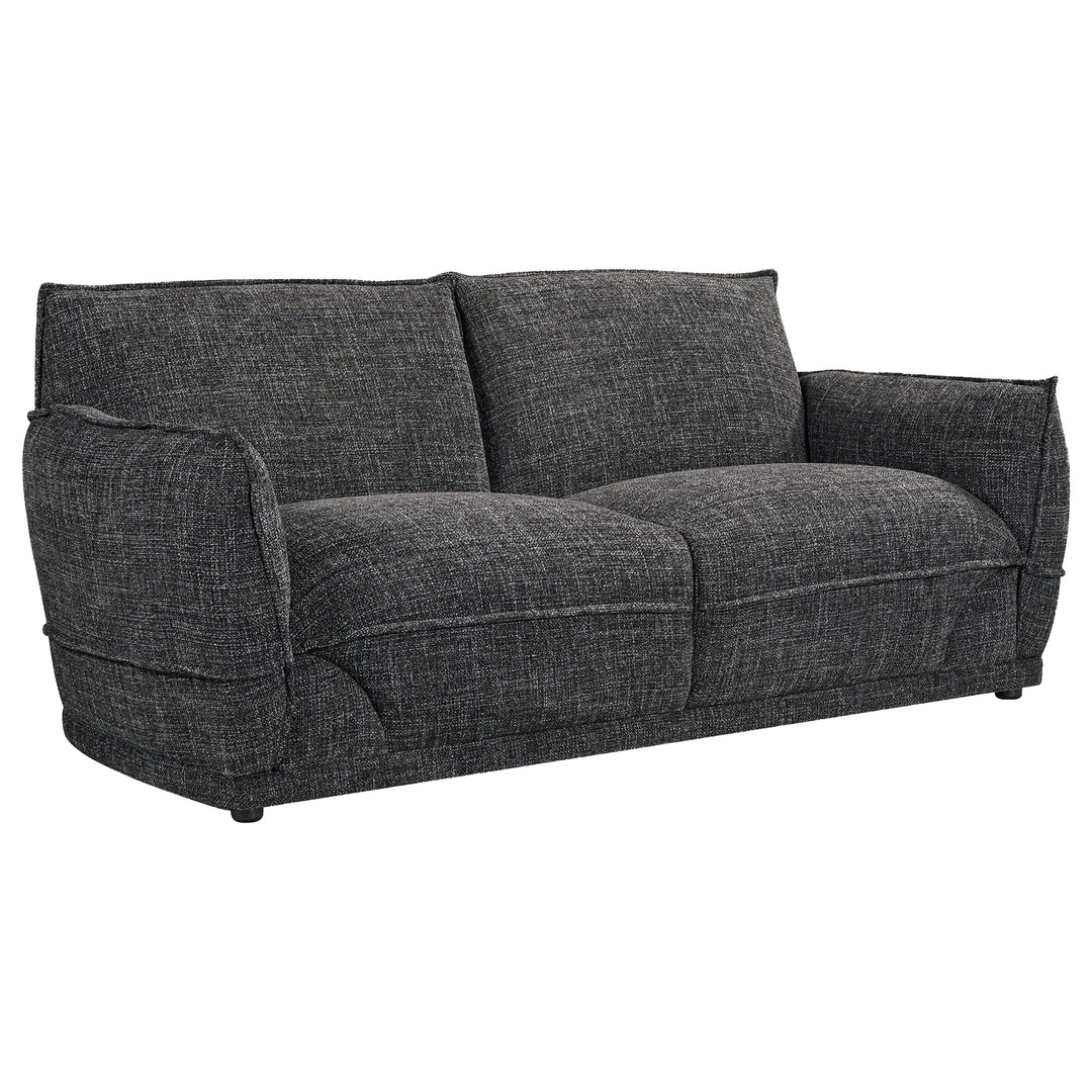 Lionnel 2 Seater Upholstered Sofa - Black