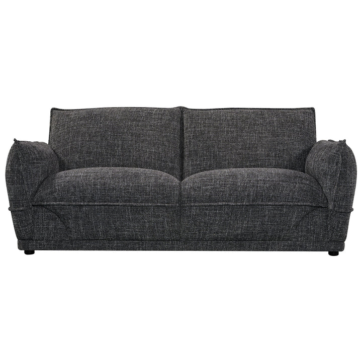 Lionnel 2 Seater Upholstered Sofa - Black