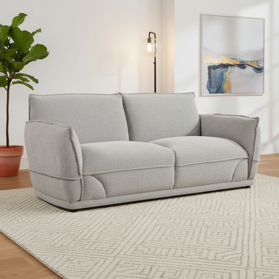 Lionnel 2 Seater Upholstered Sofa - Grey