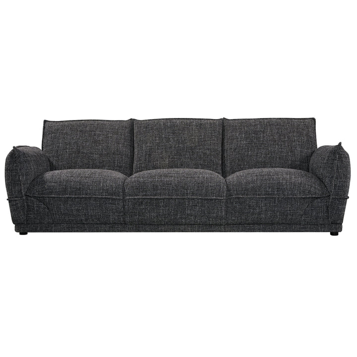 Lionnel 3 Seater Upholstered Sofa - Black