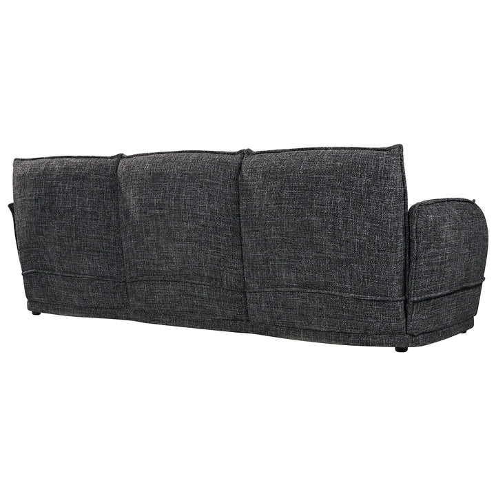 Lionnel 3 Seater Upholstered Sofa - Black