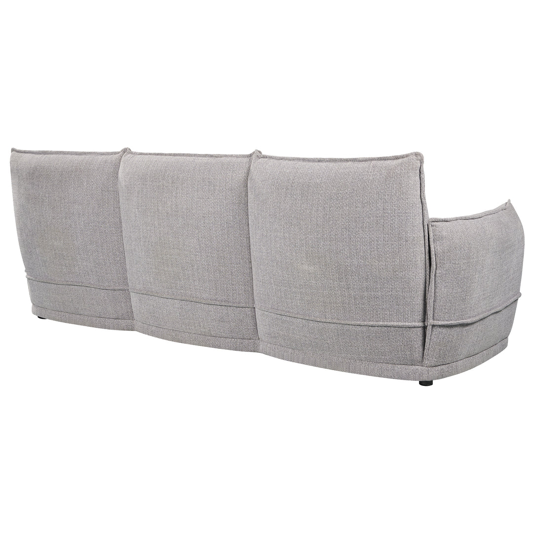 Lionnel 3 Seater Upholstered Sofa - Grey