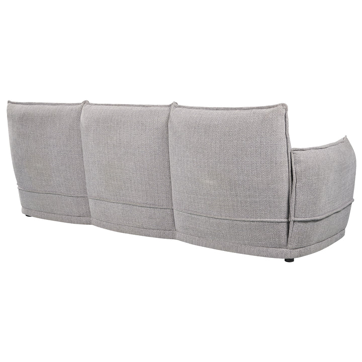 Lionnel 3 Seater Upholstered Sofa - Grey