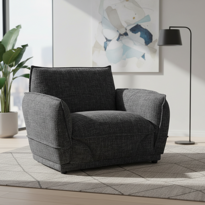 Lionnel Upholstered Armchair - Black