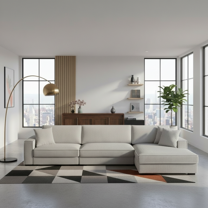 Liverpool Modular Fabric Chaise Sofa