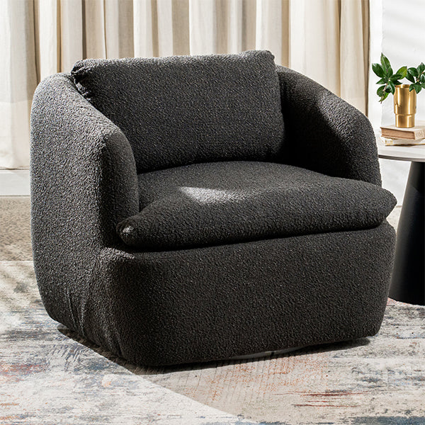 Lochan Swivel Accent Chair - Dark Grey