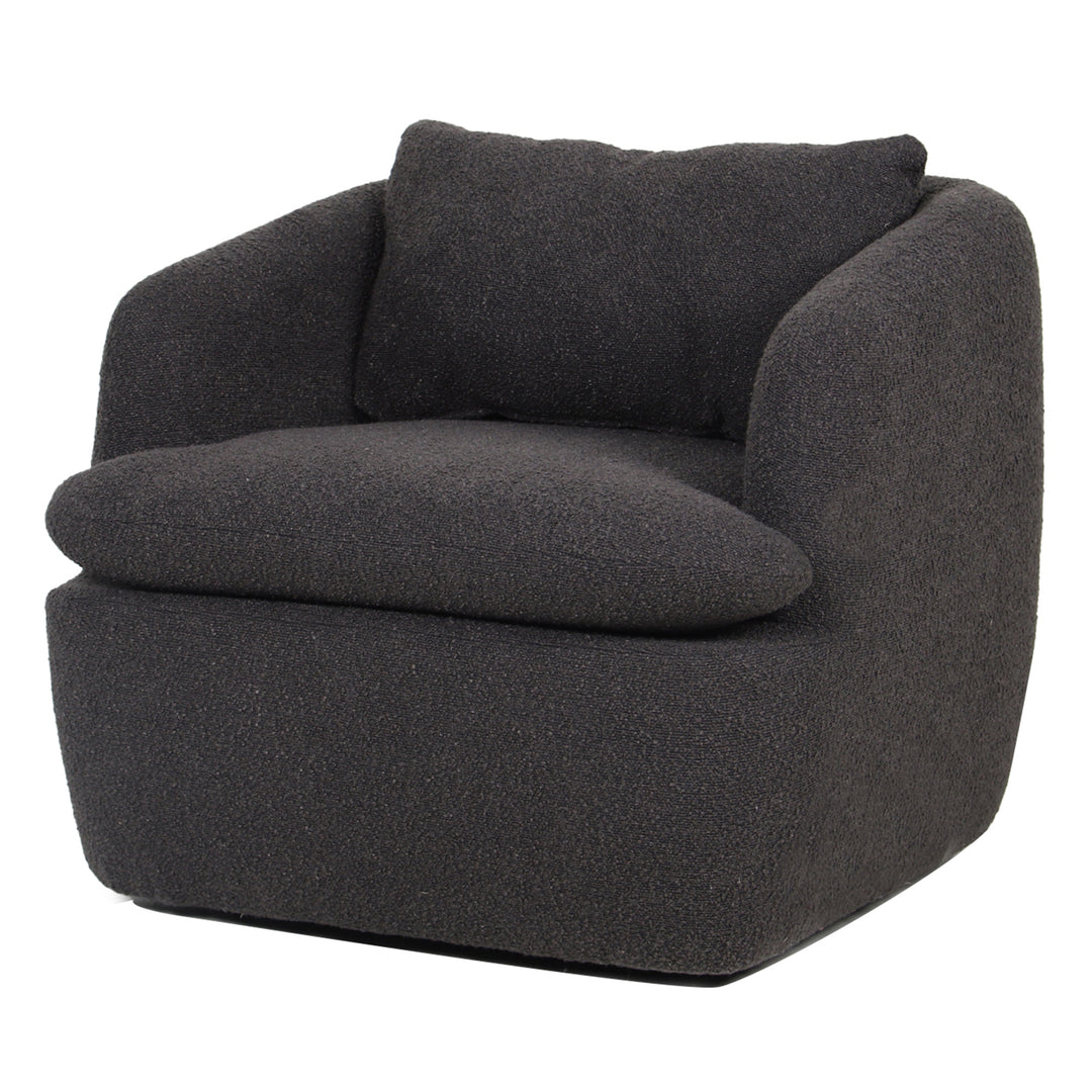 Lochan Swivel Accent Chair - Dark Grey