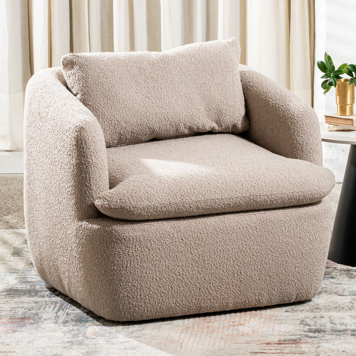 Lochan Swivel Accent Chair - Cappuccino