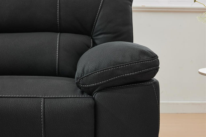 Miami Fabric Modular Corner Recliner Sofa - Black