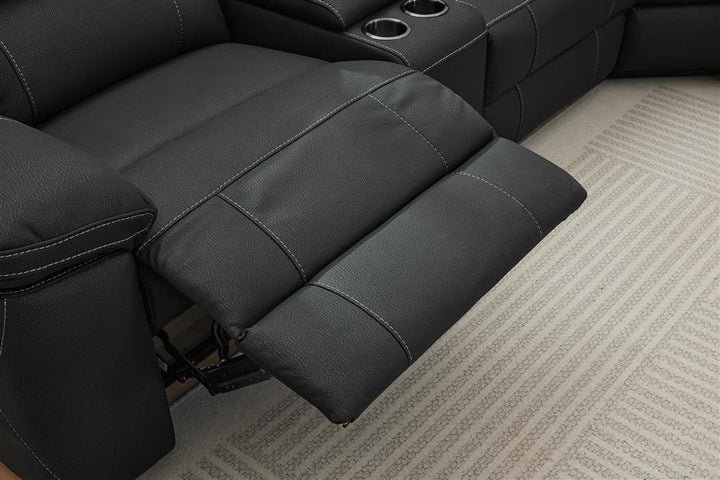 Miami Fabric Modular Corner Recliner Sofa - Black